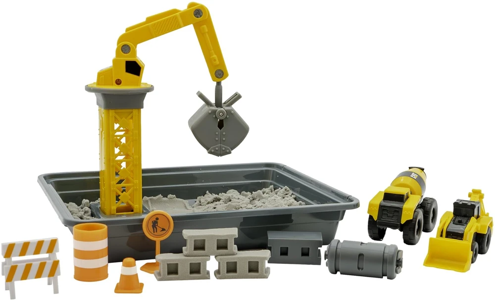 Draper Funrise Toys CAT pojazdy budowlane+masa plast.dėklas 83416