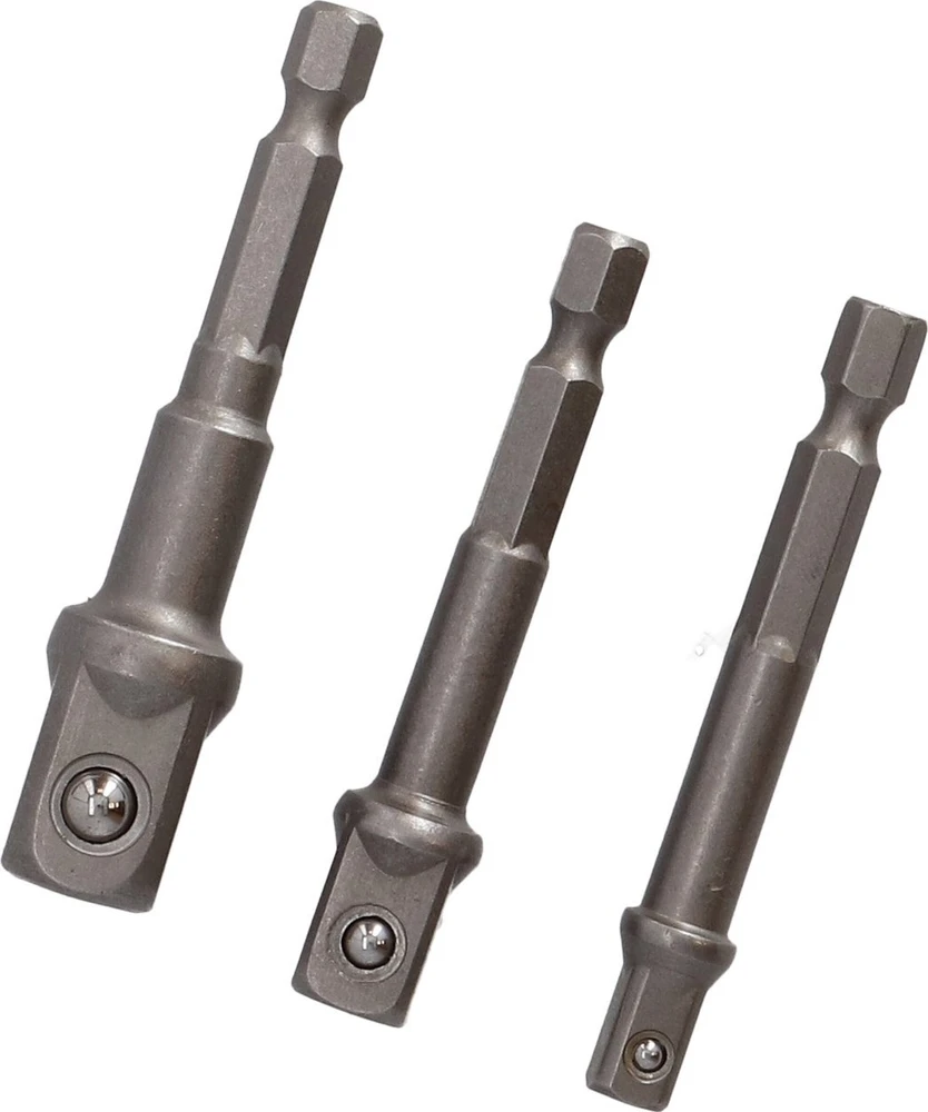 Adapteriai DRAUMET1/4 "HEX į 1/2, 3/8, 1/4"