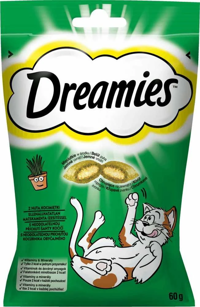 Kačių skanėstai - DREAMIES su katžole 60 g