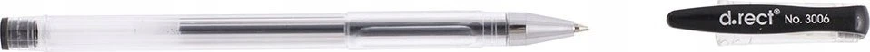 Juodas gelinis rašiklis D.rect 3006/2603, 0.3mm
