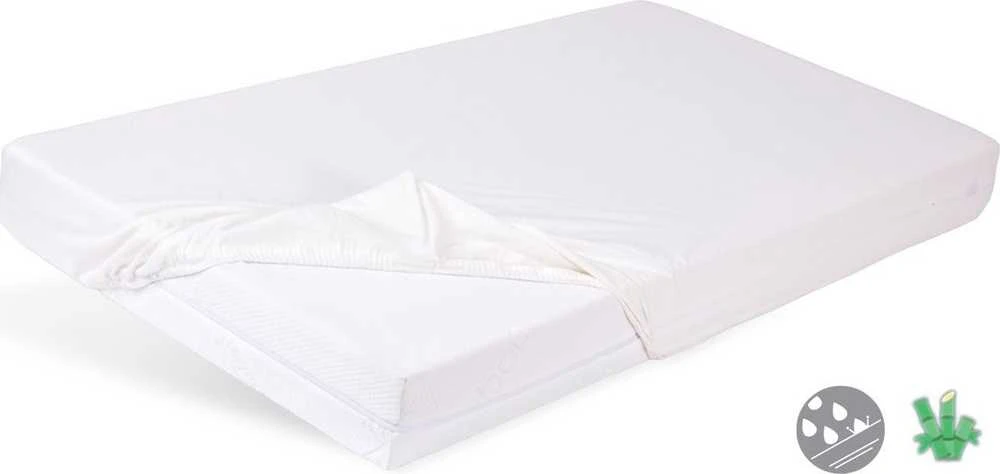Drėgmei atspari vaikiška bambukinė paklodė Matex 140x70, rožinė
