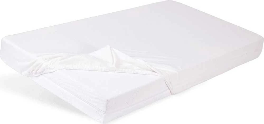 Drėgmei atspari vaikiška bambukinė paklodė Matex 70x140, balta