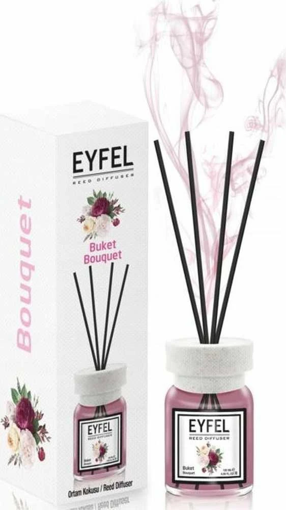 Drėkintuvas Eyfel namų kvapas su lazdelėmis "GĖLIŲ PUOKŠTĖ 120 ml."