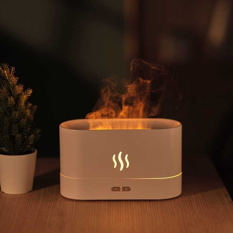 „La Casa de los Aromas“ PLATINET FLAME AROMA difuzorius, oro drėkintuvas, 180 ml, 4,5 W, baltas [46110]