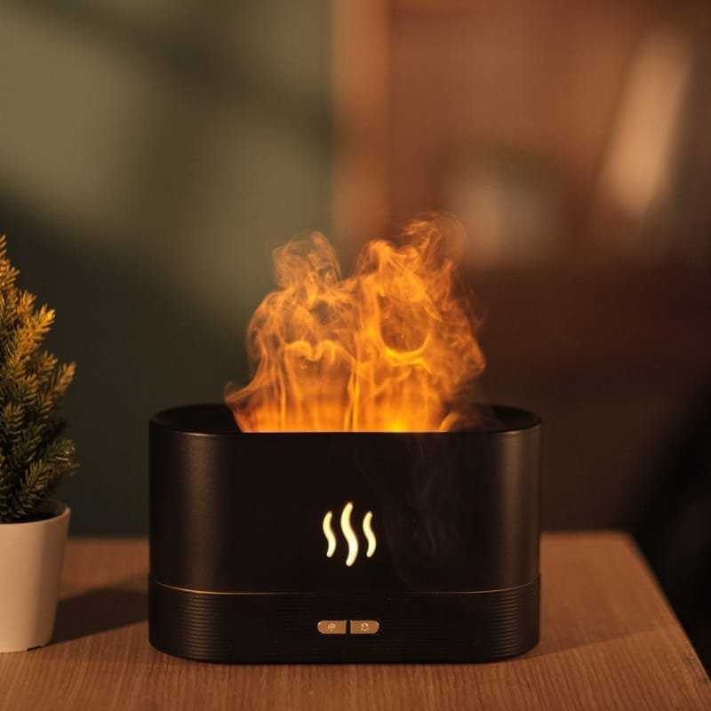 „La Casa de los Aromas“ PLATINET FLAME AROMA difuzorius, oro drėkintuvas, 180 ml, 4,5 W, juodas [46109]