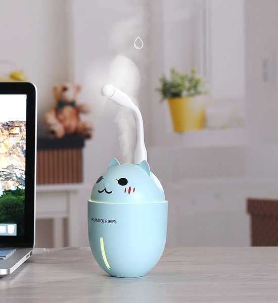 Drėkintuvas Aromato difuzorius M SCENT DIFFUSER - ULTRASONIC HUMIDIFIER KITTY 4IN1 LED Mėlynas