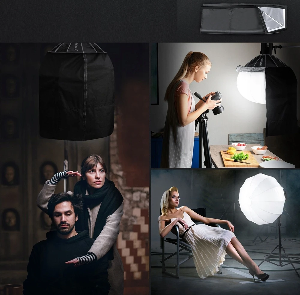 Drėkintuvas Neewer Studijinė lemputė Softbox Sferinis Difuzorius Lantern Octagon 90 cm Bowens tipo sistemai Neewer / Ns90l