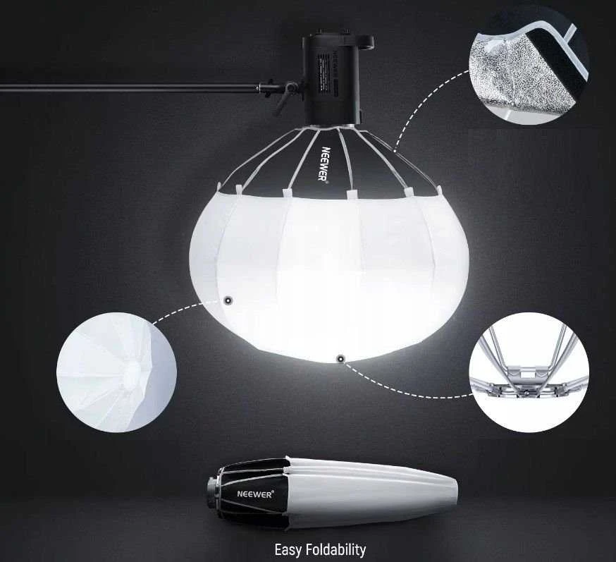 Neewer Minkšta dėžė Sferinis difuzorius Lantern Octagon 65 cm Bowens tipo sistemai Neewer / Ns65l