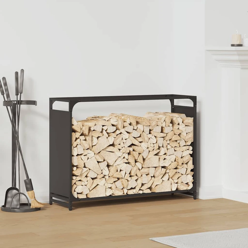 Stovas malkoms, juodos, 90x28x65 cm, šaltai valcuotas plienas