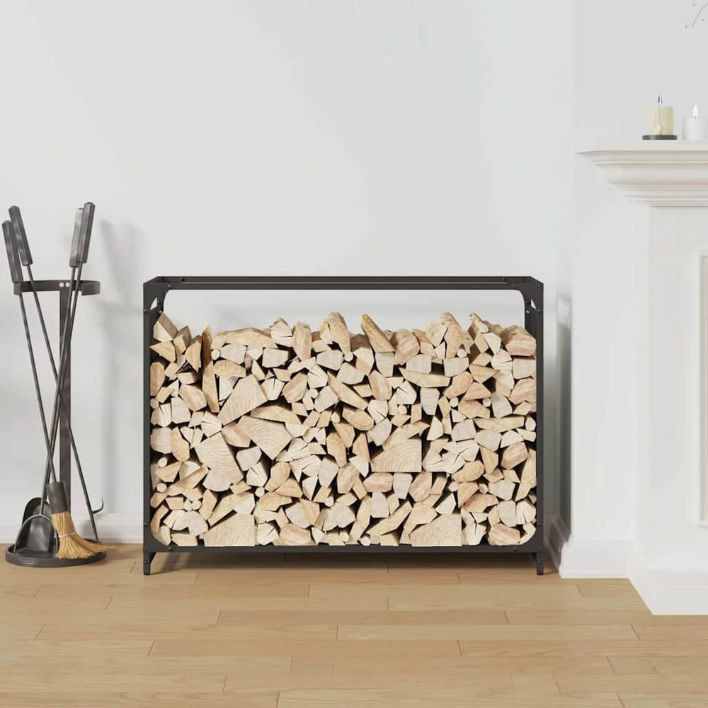 Stovas malkoms, juodos, 90x28x65 cm, šaltai valcuotas plienas