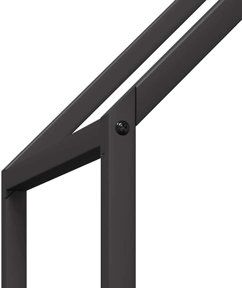 Malkų lentyna Juoda 60x25x60 cm Šaltai valcuotas plienas