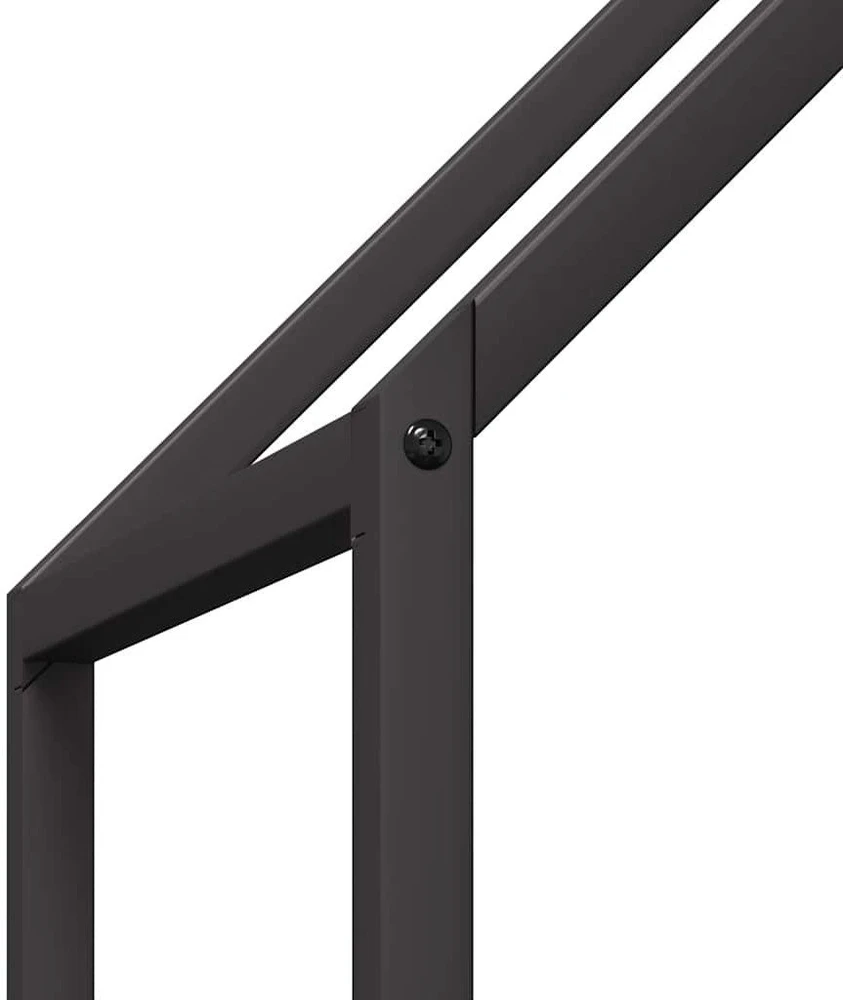 Malkų lentyna, juoda, 60x25x90 cm, šaltai valcuotas plienas