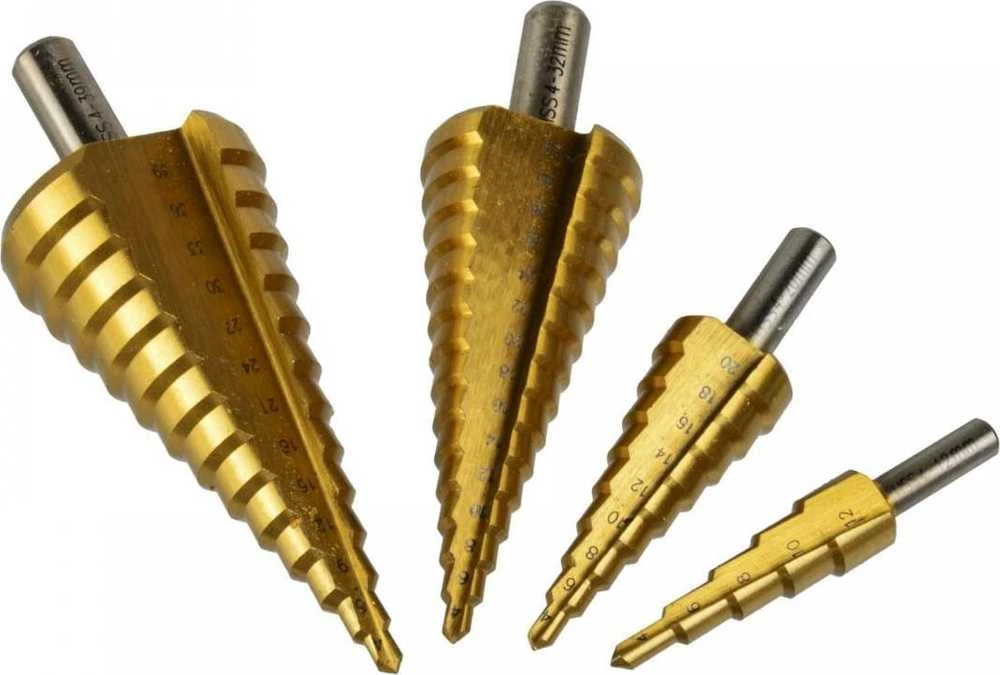 Grąžtas Geko grąžtai STOPNIOWE KOMPLET 4vnt. 4-39mm