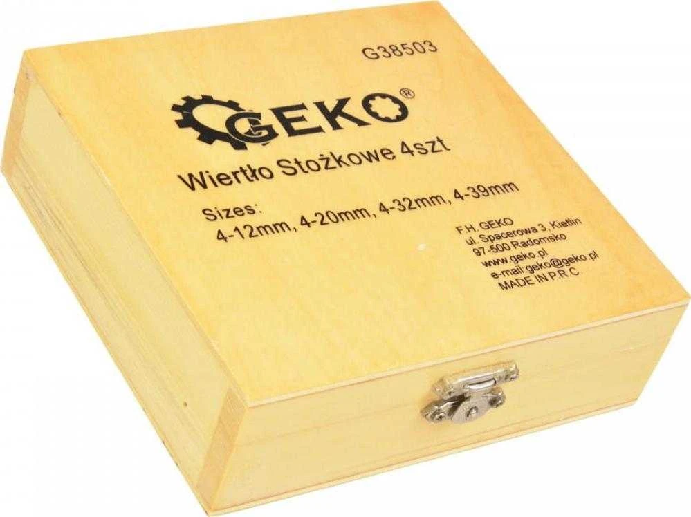 Grąžtas Geko grąžtai STOPNIOWE KOMPLET 4vnt. 4-39mm