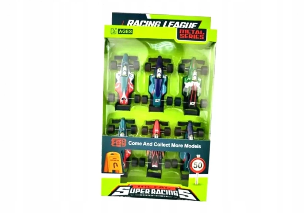„Dromader Formula Cars“ rinkinys, 6 vnt. dėžutė 1364565 45650