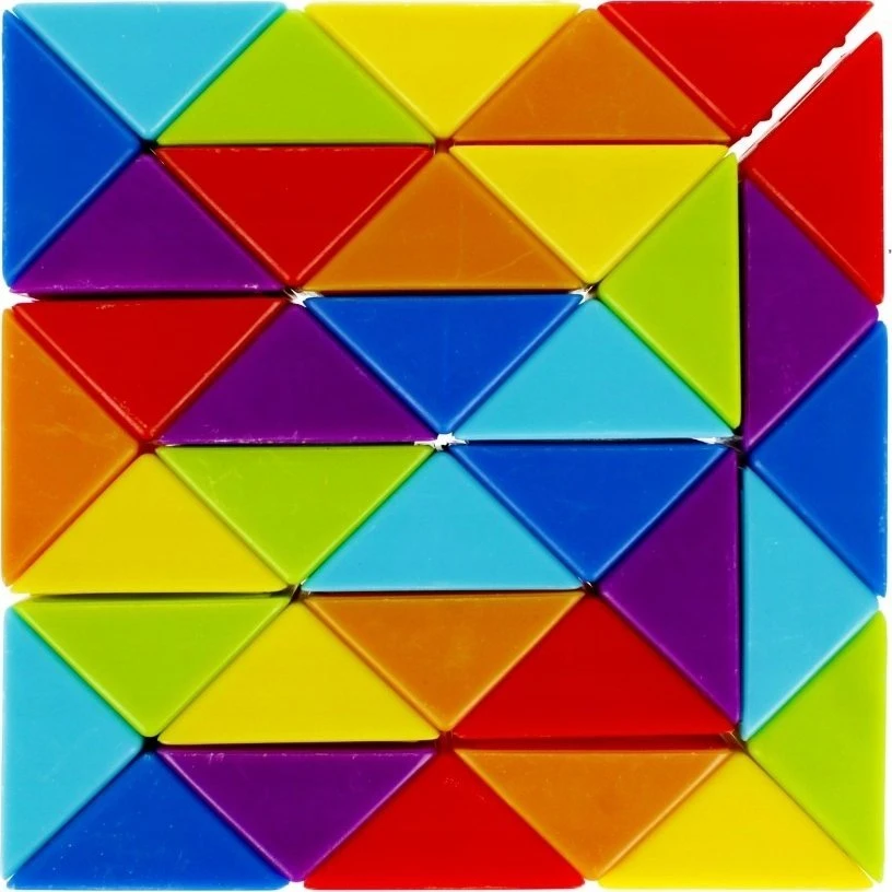 Dromader DĖLĖ, 36 vnt., vaivorykštinė gyvatė, 10,5x10,5x2,5 cm, kortelė.
