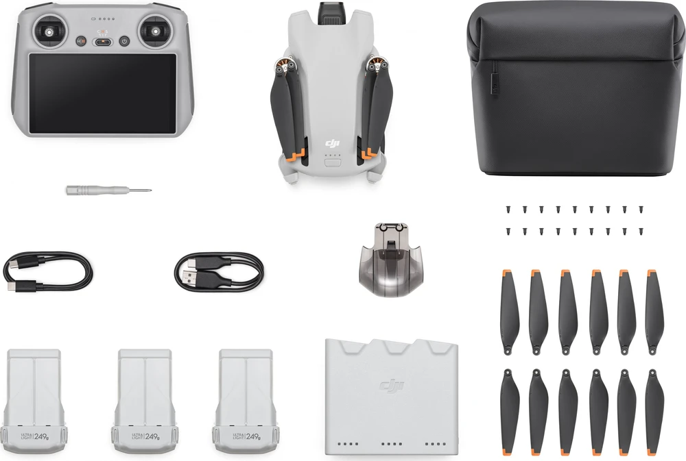 Dronas DJI Mini 3 Fly More Combo (su išmaniuoju pultu)