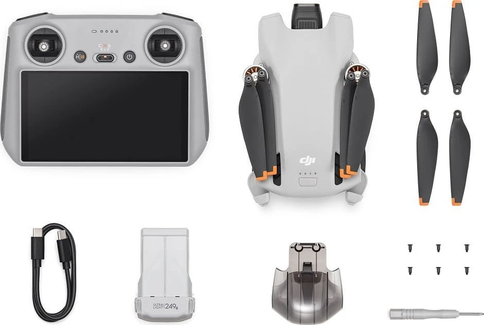 Dronas DJI Mini 3 Consumer su DJI RC, Baltos spalvos