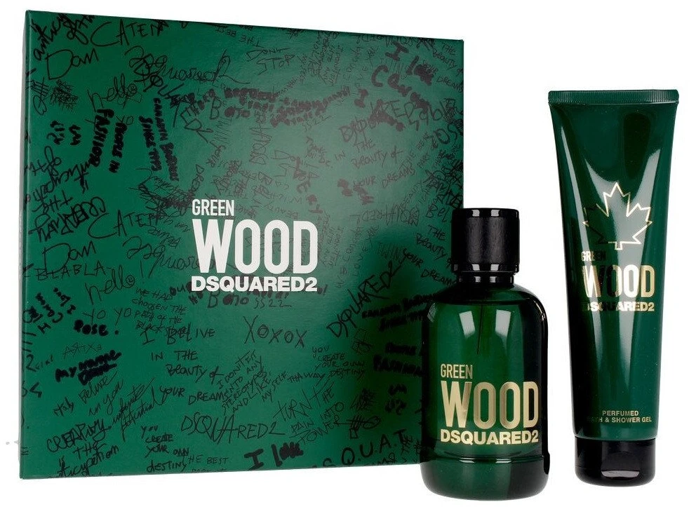 Dsquared2 Wood Rinkinys vyrams (kvepalai EDT, 100 ml + dušo želė, 150 ml)