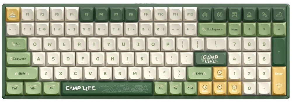 IQUNIX F97 Camping belaidė žaidimų klaviatūra, RGB – MX-Brown-Switches US išdėstymas