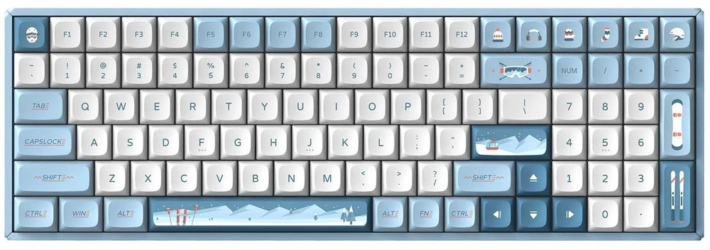 IQUNIX F97 Wintertide belaidė žaidimų klaviatūra, RGB – MX-Brown-Switches US išdėstymas