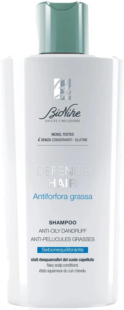 BioNike Defense Hair Oily Nuo pleiskanų Hair Šampūnas Nuo pleiskanų & Purifying, 200 ml