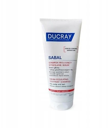 Ducray Sabal Sebum Regulating Treatment Šampūnas sebumo išsiskyrimą reguliuojantis šampūnas, 200 ml