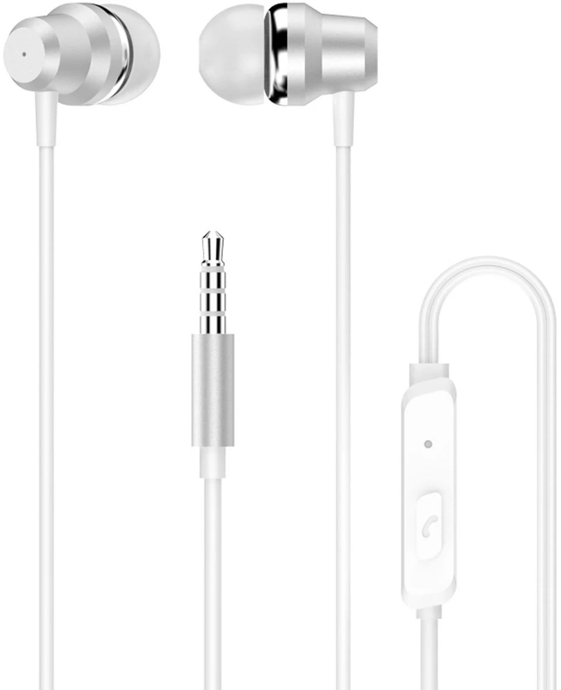 Dudao X10PRO su laidu ausinės, mini jack 3.5mm, į ausis įkišamos with remote control - baltas