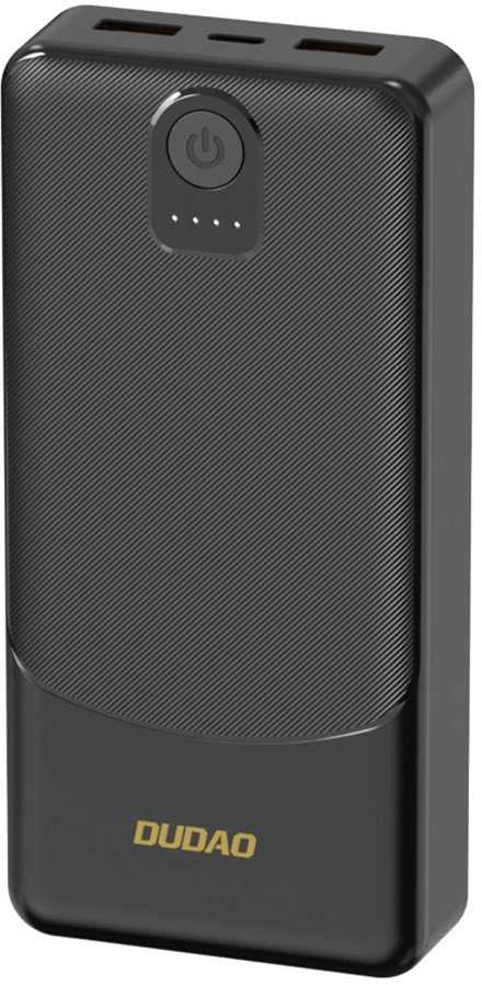 Powerbank Dudao K10 10000mAh 2.4A 2 x USB-A – juodos spalvos