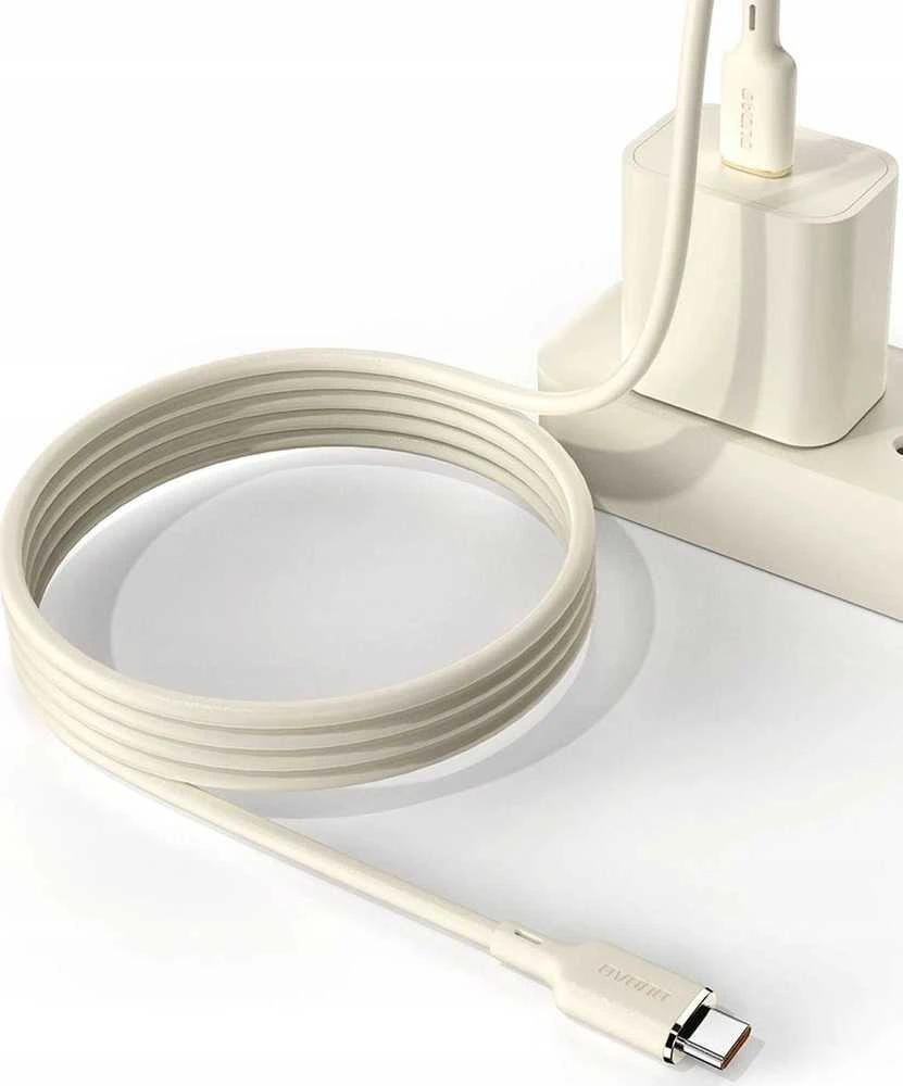 Dudao L7SE 3in1 USB-A – 2x USB-C / Lightning 66W kabelis 1.2m – beige