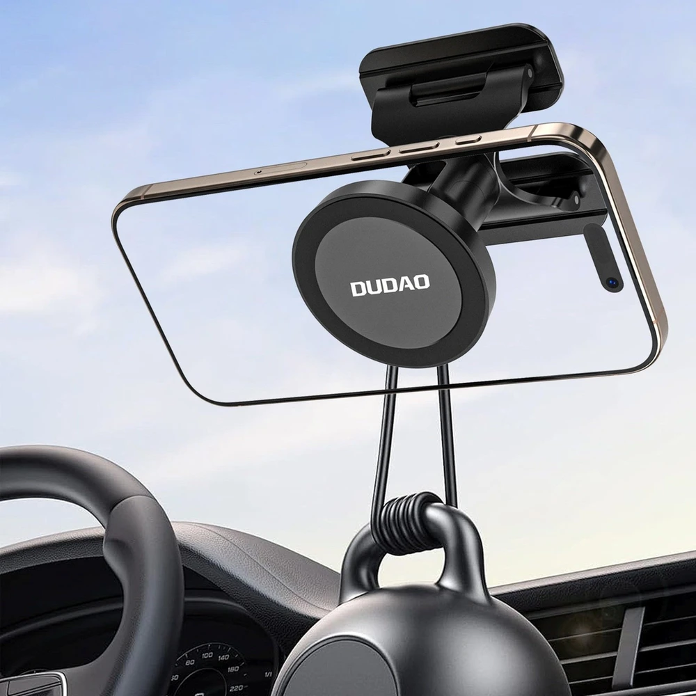 „Dudao F25 MagSafe“ suderinamas automobilio laikiklis, skirtas prietaisų skydeliui arba priekiniam stiklui - juodas