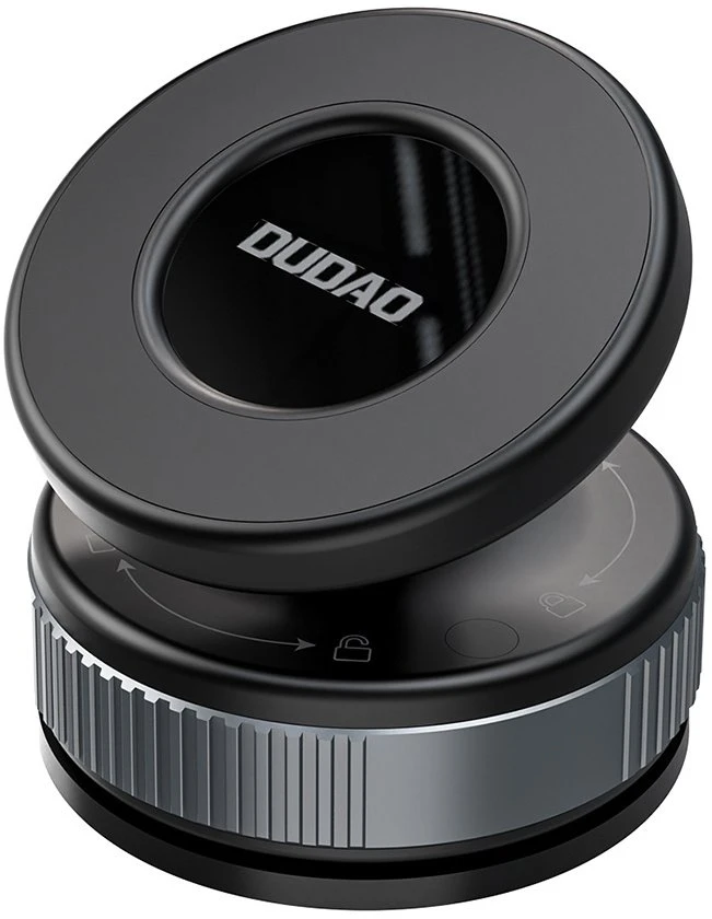 Dudao F24PRO „MagSafe“ suderinamas automobilio laikiklis su siurbtuku, skirtas priekiniam stiklui arba prietaisų skydeliui - Juodas