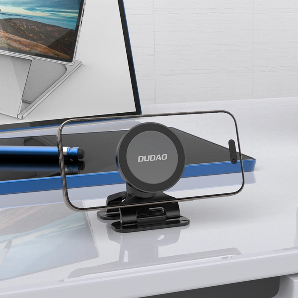 „Dudao F25 MagSafe“ suderinamas automobilio laikiklis, skirtas prietaisų skydeliui arba priekiniam stiklui - juodas