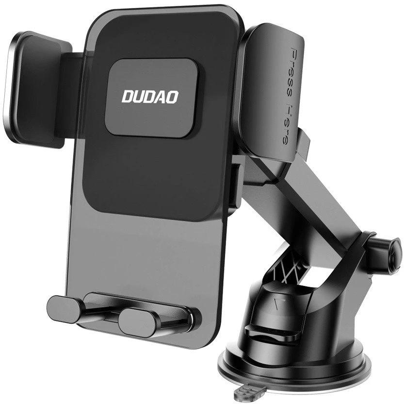 Dudao F8Max+ automobilio laikiklis prietaisų skydeliui arba priekiniam stiklui – juodos spalvos