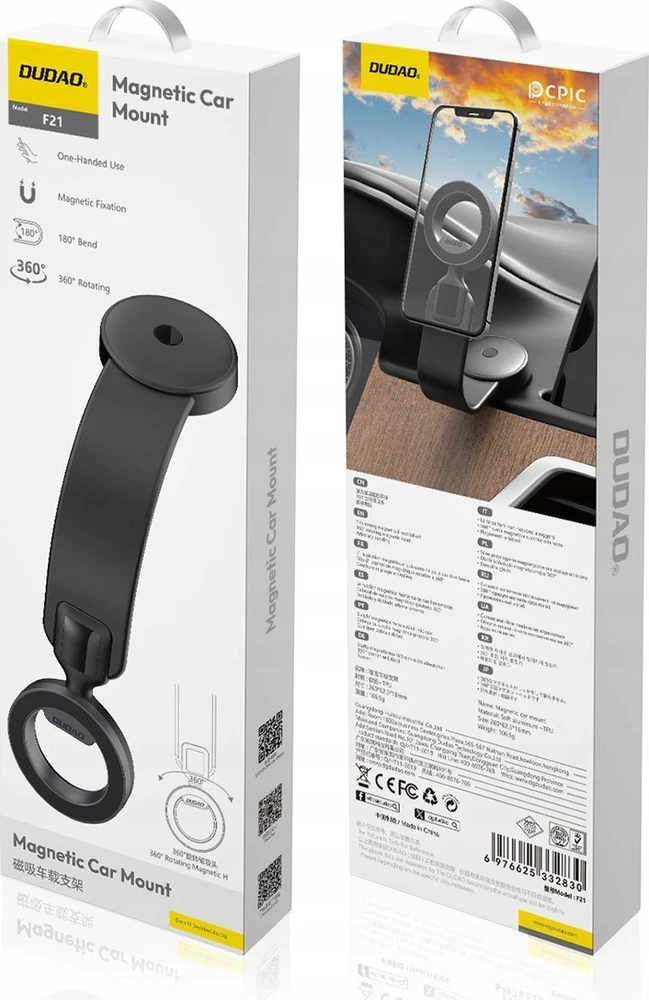 Dudao F21 automobilio laikiklis su „MagSafe“ – Juodas