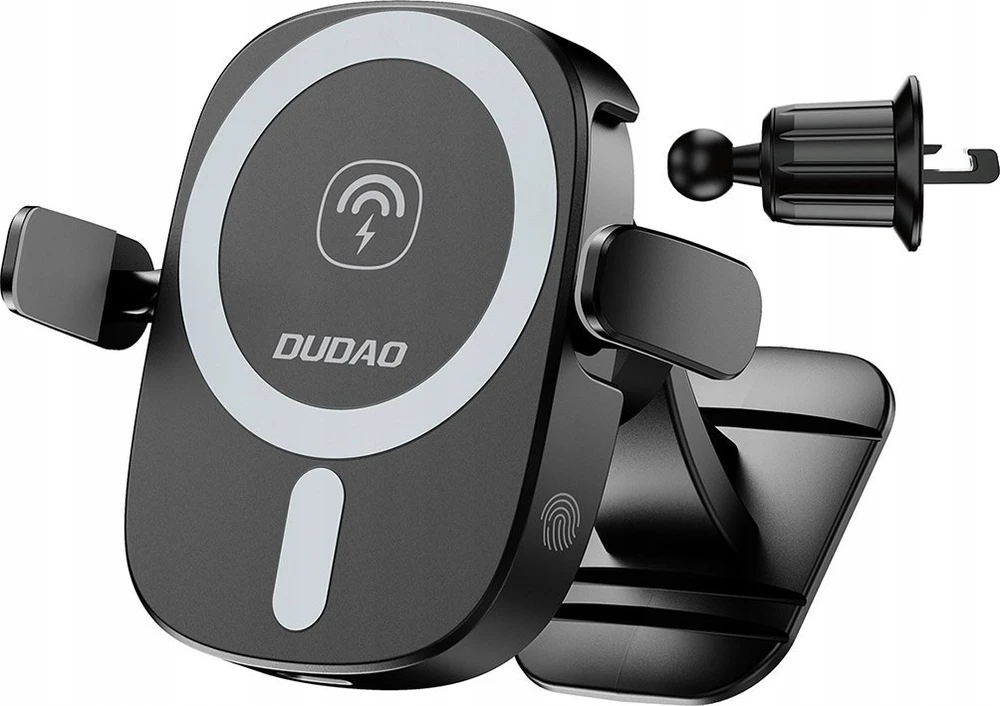 Dudao FW11 automobilinis telefono laikiklis su 15W indukciniu įkrovikliu oro grotelėms / cockpit – juodos spalvos
