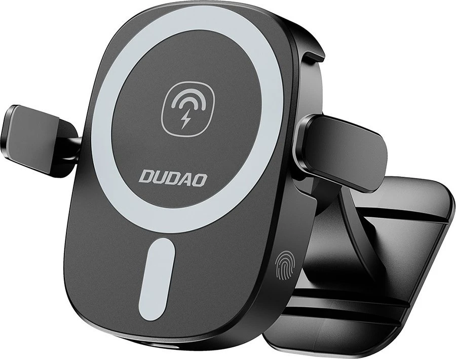 Dudao FW11 automobilinis telefono laikiklis su 15W indukciniu įkrovikliu oro grotelėms / cockpit – juodos spalvos