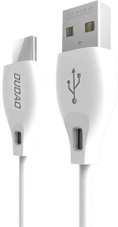 Dudao USB C tipo 2.1A 1 m ilgio baltas kabelis (L4T 1 m ilgio baltas)