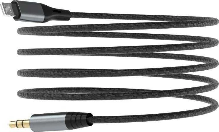 Dudao audio cable Lightning – mini jack 3.5mm 1m pilka (L11PRO)