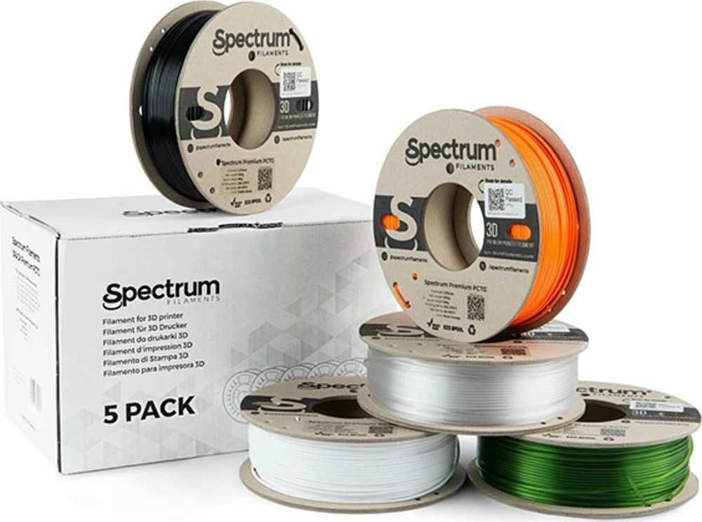 Plastikų rinkinys Spectrum PCTG Premium - 1.75mm - 1.25kg - 5 spalvos