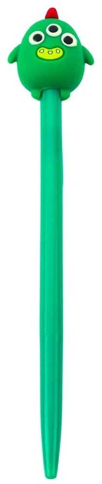 Lean Žalias gelinis rašiklis su dekoracija, mėlyna rašalo spalva, 17 cm, 0.5 mm