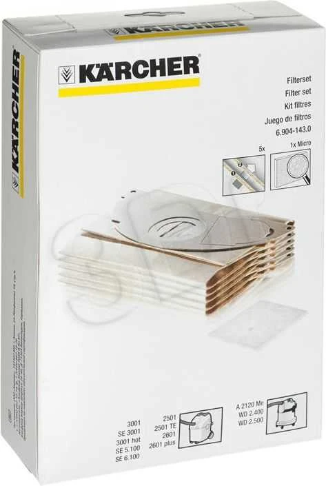 Popieriniai dulkių siurblio filtrai Karcher 6.904-143.0 (5 vnt.)