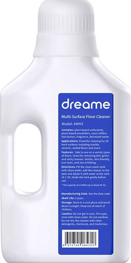 Valymo priemonė kietiems paviršiams, skirta Dreame grindų valymo įrenginiams (AWH10), 500 ml