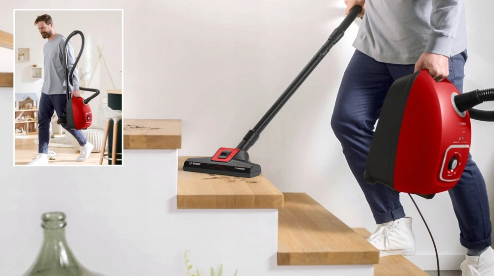 Bosch BGB41PET1 Serija 4, Dulkių siurblys su maišeliu, ProAnimal, Raudona