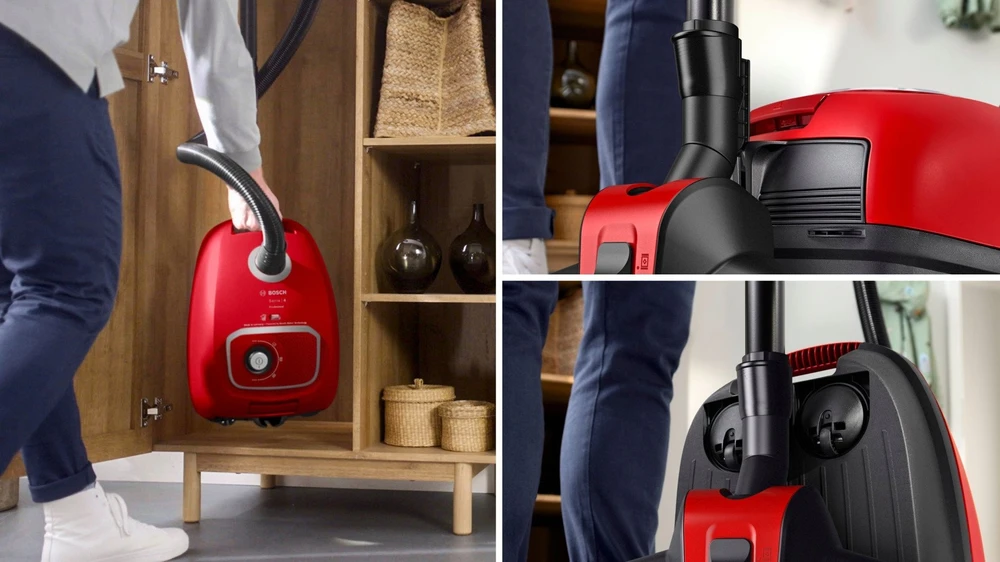 Bosch BGB41PET1 Serija 4, Dulkių siurblys su maišeliu, ProAnimal, Raudona