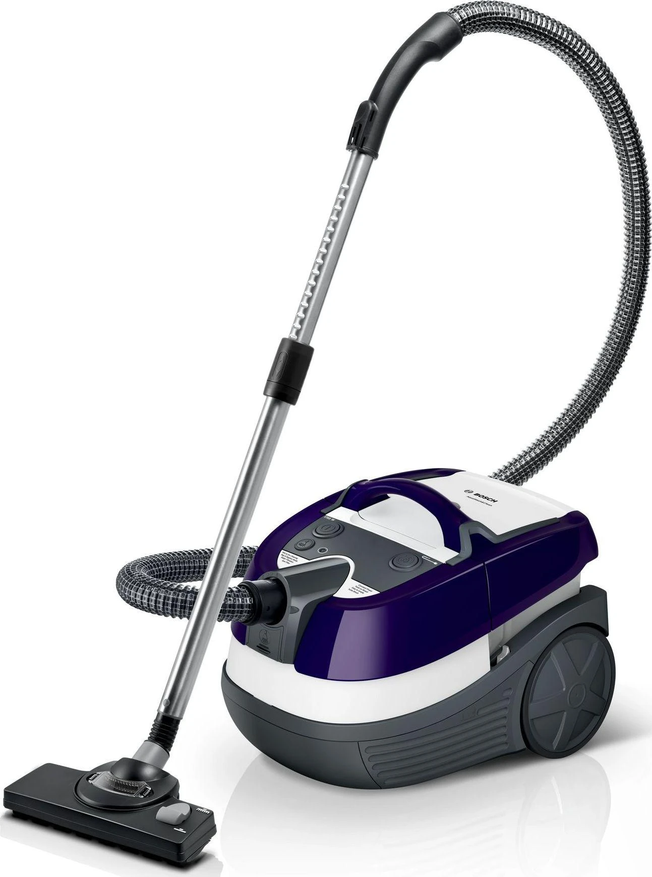 Sauso ir šlapio valymo dulkių siurblys Bosch AquaWash&Clean BWD41740, Violetinis