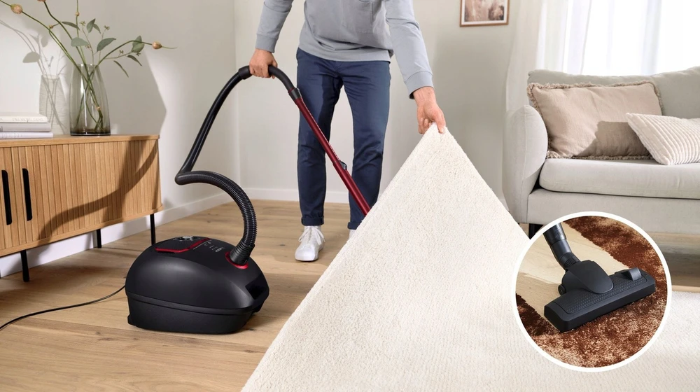 Bosch 4 serijos BGB41POW1 850 W juodas dulkių siurblys su maišeliu