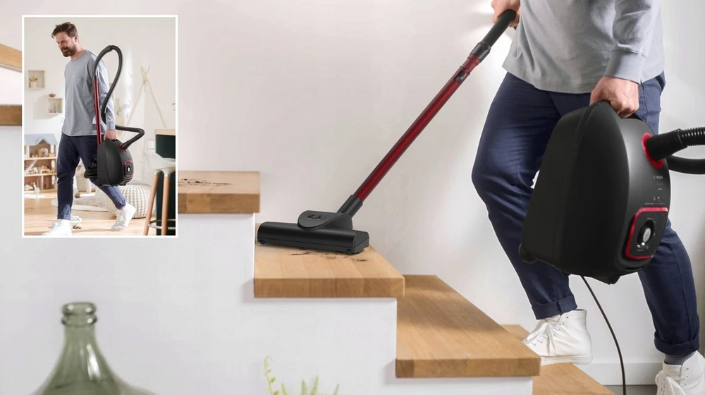 Bosch 4 serijos BGB41POW1 850 W juodas dulkių siurblys su maišeliu