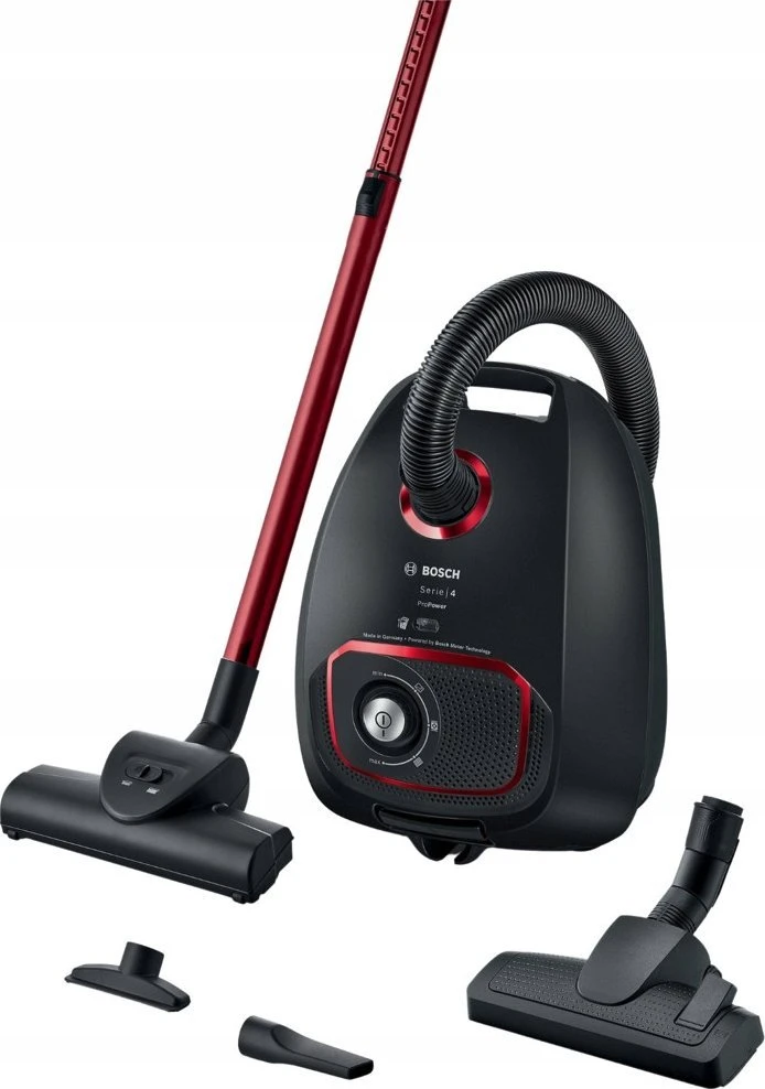 Bosch 4 serijos BGB41POW1 850 W juodas dulkių siurblys su maišeliu