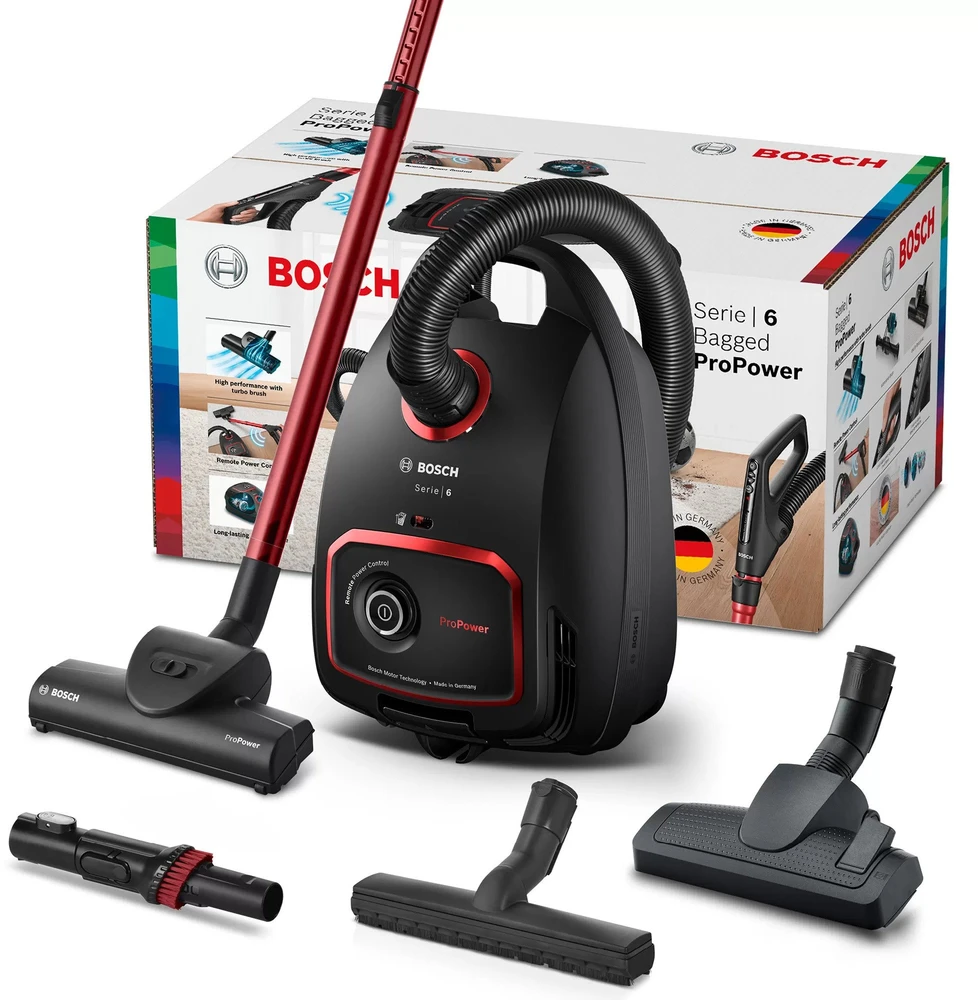 Dulkių siurblys Bosch BGL6POW2 Serie | 6 su maišeliu, ProPower, juodas